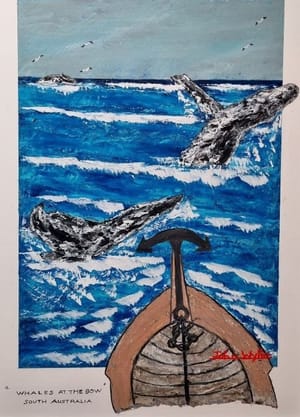Whales at the Bow